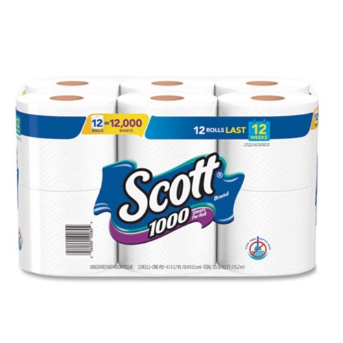 SCOTT TOILET TISSUE 1-PLY 48 PER CARTON